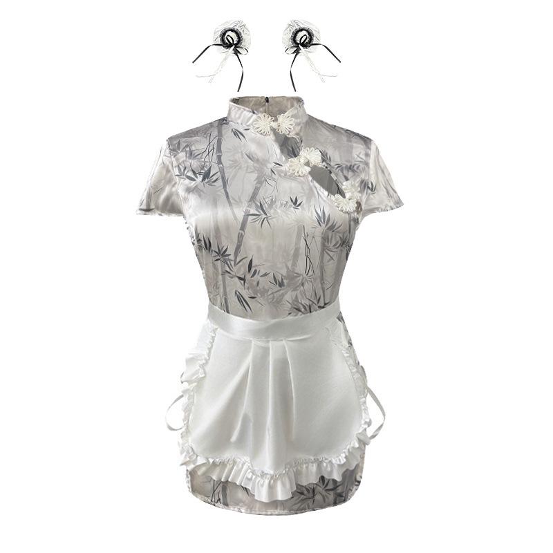 Xianyi Lingerie: Sexy Forbidding Style Cheongsam - Pure Desire Slit Bodycon 635.