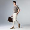 Lilang Men's Slim Fit Striped Knit T-Shirt