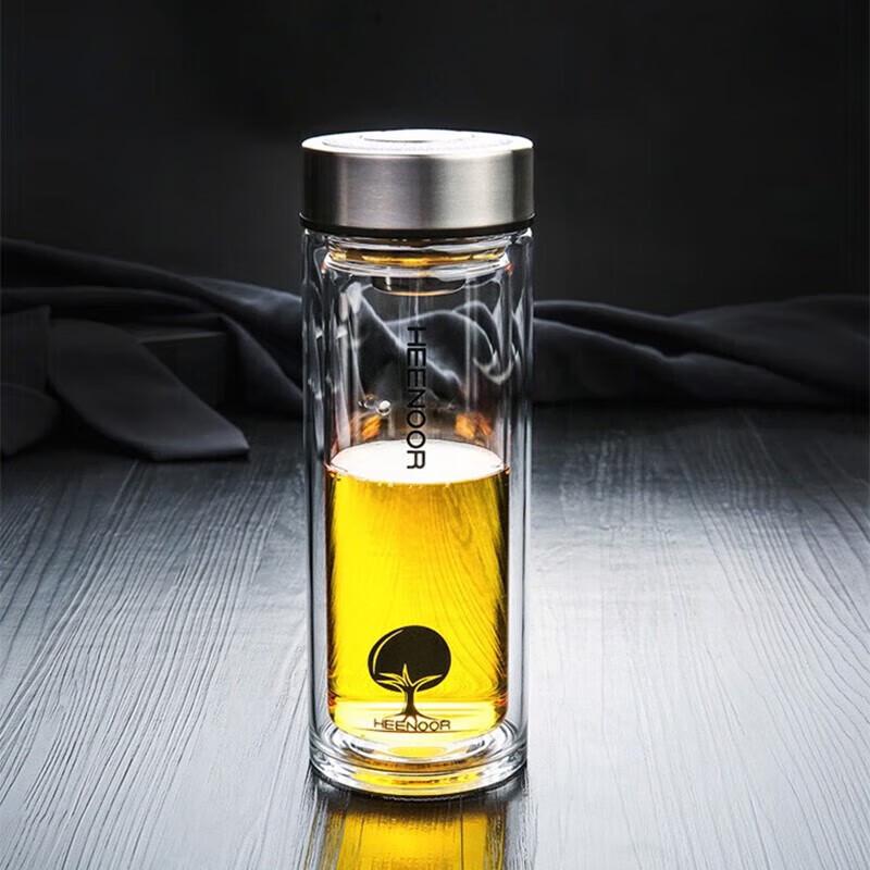 Heenoor Double-Layer Glass Tea Infuser Cup 310ML