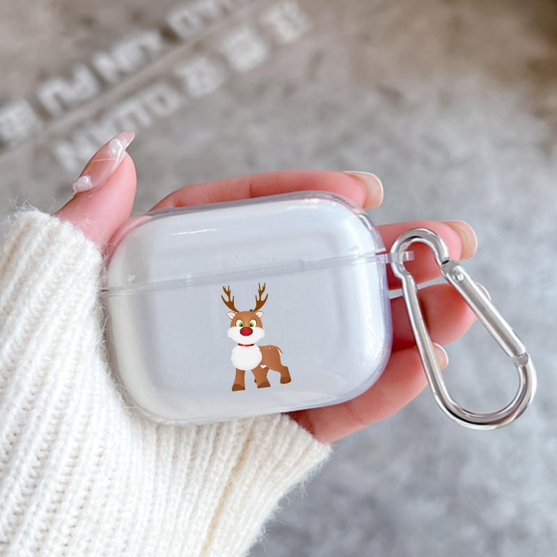 

Merry Christmas Silicone Case For Apple Airpods 1 or 2 Shockproof Cover For AirPods 3 Pro Pro2 Transparent Earphone Protector Airpods 1 2