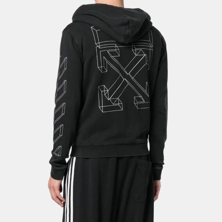 OFF WHITE 3D Marker Diag Zip Up Hoodie OMBB033E181920020901