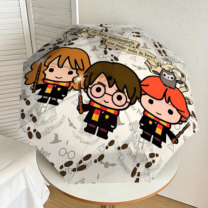 1PC Harry Potter Umbrella-8-Rib Reinforced, Automatic Open, Lightweight & Durable, Cute Fashion Accessory for Outdoor, D2623