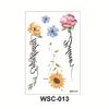 WSC Waterproof Non-Reflective Flower & Butterfly Tattoo Sticker