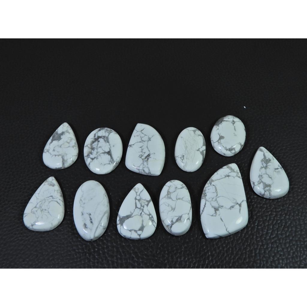 277Cts. Natural Howlite Mix Shape Cabachon Loose Gemstone 11 Pcs Lot C-2551