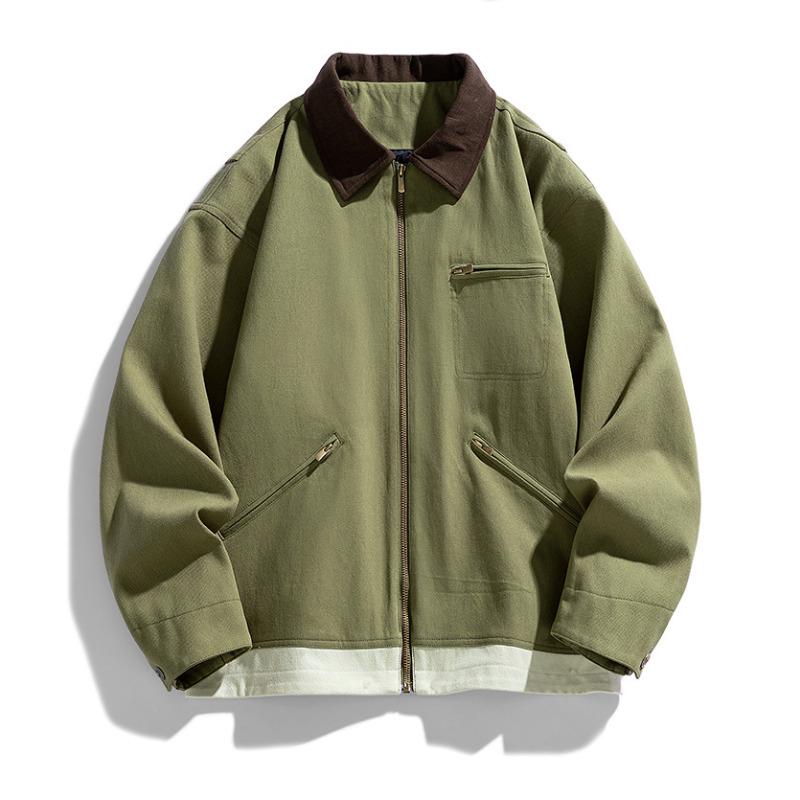 Zip Stitching Tooling Detroit Loose Lapel Jacket Jacket