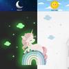 Cartoon Cute Rainbow Cloud Unicorn Glow Wall Stickers Decoration for Bedroom Girls Gift Home Decore Living Room Wall Decals