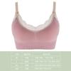 Reggiseno da allattamento wireless con apertura frontale, morbido pizzo, traspirante, senza cuciture, supporto materno per donne incinte