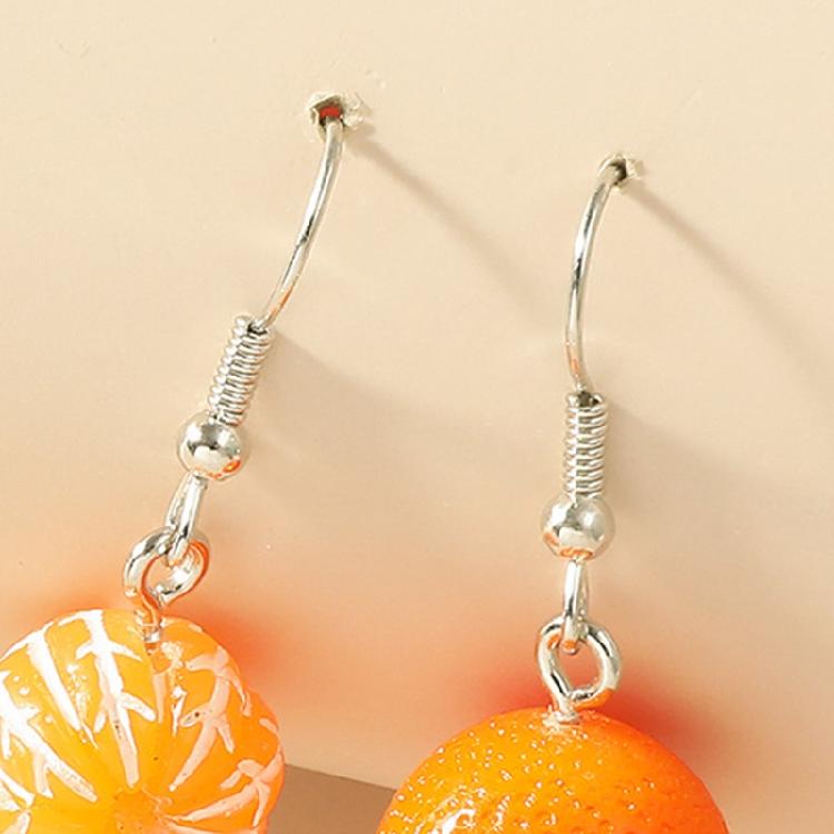 Popular Personality for Creative Colorful Orange Earrings Women's All-match Earr