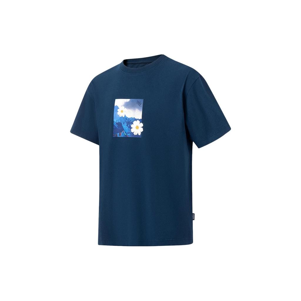 Li Ning Short Sleeved T Shirts Unisex Blue Moon Sea AHST147-7