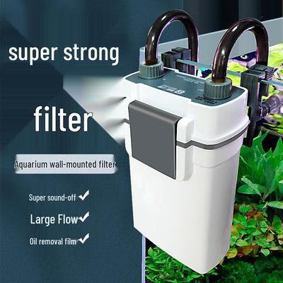 Αθόρυβος Ενυδρειακός Φίλτρο Τοίχου με Αφαίρεση Λιπαρότητας Επιφάνειας & Σύστημα Κυκλοφορίας Νερού