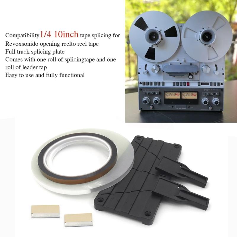 Universal Tape Splicing Rail for 1/2 1/4 1/8 10inch Reel to Reel Cassettes Ensuring Secure Splicing