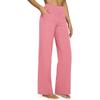 Pantaloni Casual a Vita Alta Gamba Dritta Tasche Ampie Pantaloni Yoga Donna Vestibilità Rilassata Pantaloni Sportivi