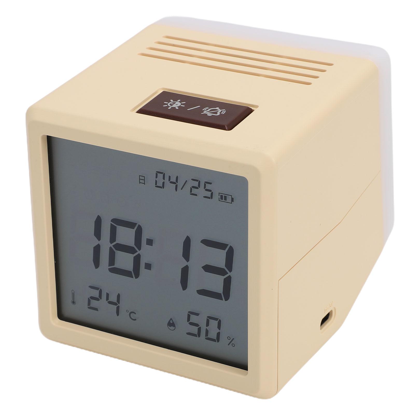 

USB Desktop Electronic Clock Alarm USB Charging Night Light Clock with Seesaw Design for Children Yellow