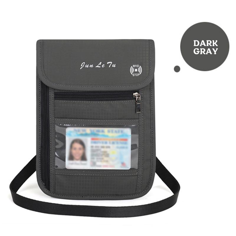 Fascia porta soldi da viaggio Blocco RFID Impermeabile Marsupio Marsupio Portafoglio Nascosto Segnale Blocco RFID Porta Passaporto Borsa Documenti