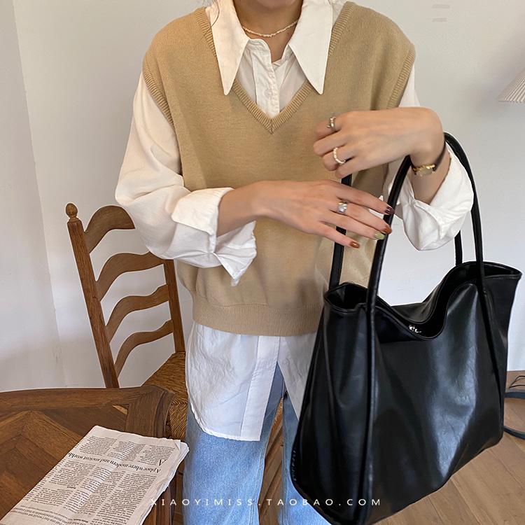 Korean Autumn Handbag: New Style, Large Capacity, Versatile Tote Bag with Niche Design, Single Shoulder, Casual Underarm Carry