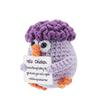 Positive Crochet Dog Doll With Affirmation Card Home Room Decoration Funny Handmade Plush Wool Doll Ornaments Christmas Gifts