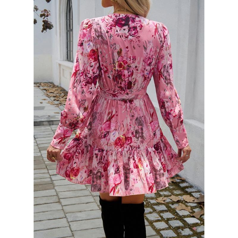 Women's Dresses Elegant and Elegant V-neck Printed A-line Dress