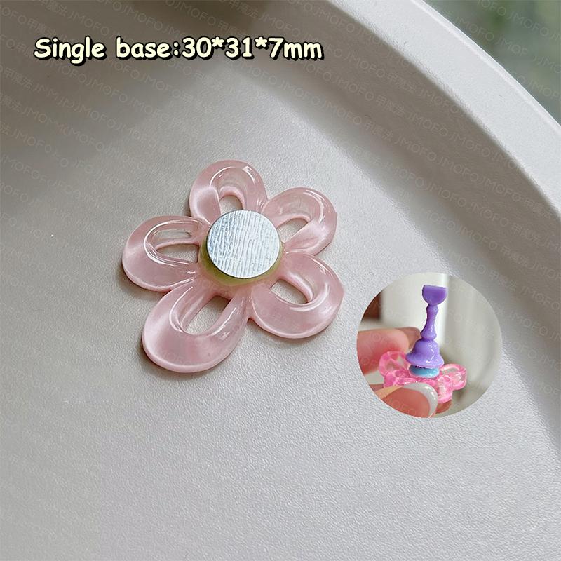 Flowers Nail Stand For Press On Nails Acrylic Shower Shelves Nail Display Magnetic Holder Manicure Organizer Tools