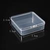 Boîte de rangement carrée en plastique transparent avec couvercle pour petites pièces, perles et bijoux.