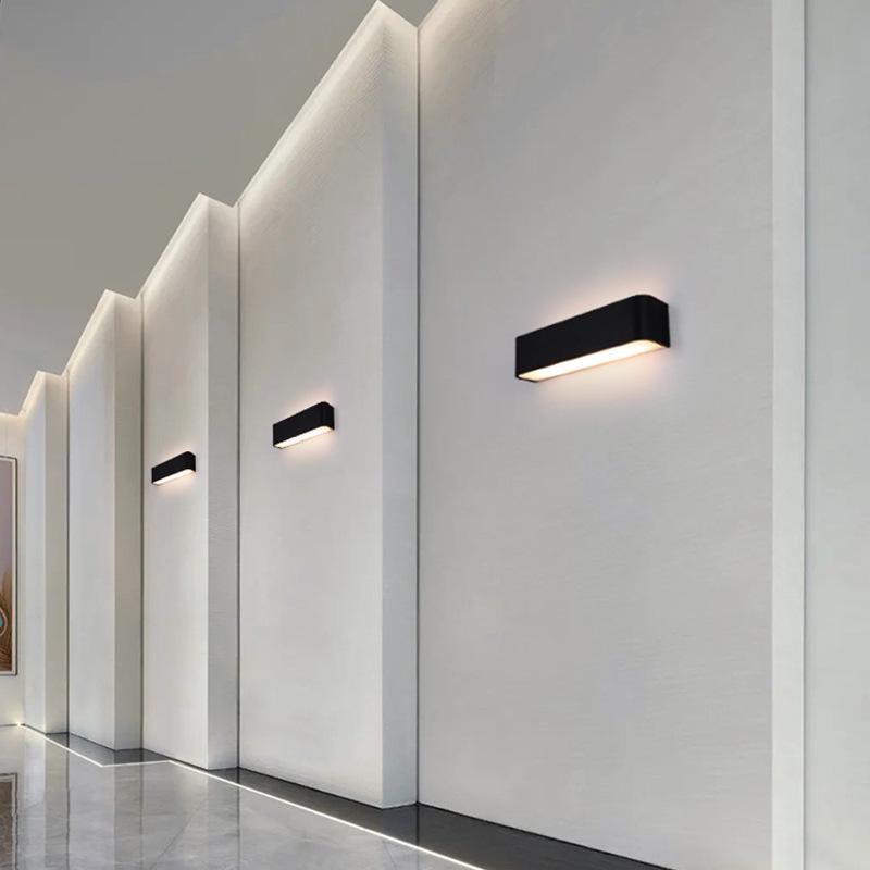 Black LED Wall Lamp: Dimmable Bedside Reading Light for Guest Room and Bedroom