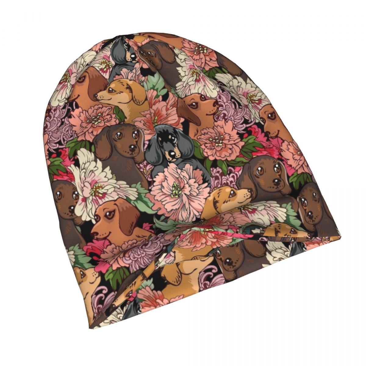 Камуфляжные всесезонные шапочки с цветком таксы — фото 3