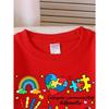 European sizes Girls' Soft Crewneck Sweatshirt Autism Awareness Neurodiversity Puzzle Heart Print, Casual All-Match, Ideal Holiday Present