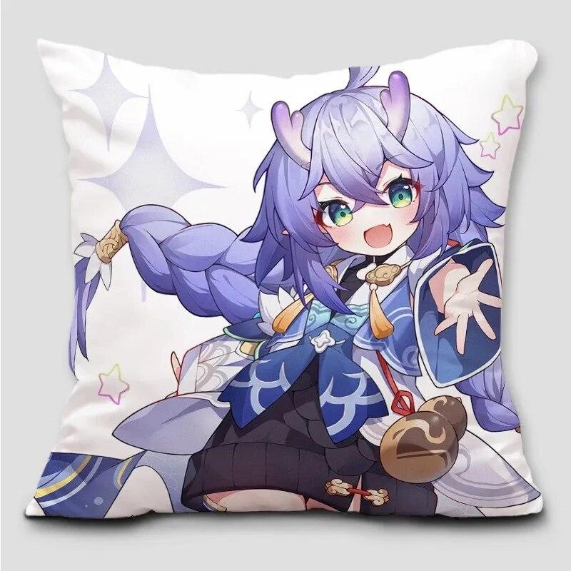 Anime Honkai Impact Pillow Cover Cosplay Cute Comic Print Cushion Cover Sofa Bedroom Home Decoration Pillow Cover