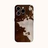 TERRA Brown Fur Phone Case for IPhone 16 15 14 13 12 11 X XS XR XSMAX 7 8 Pro Max Plus Double-layer Back Cover