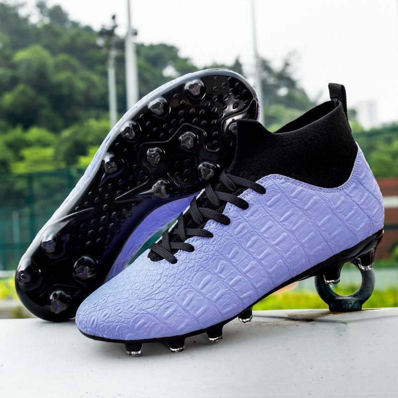 Foreign trade spot football shoes high-top students spikes youth professional game training football shoes