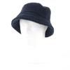 Great Hat Pile Bucket with COCO Mark Plate Navy Cotton Women M 21V Used