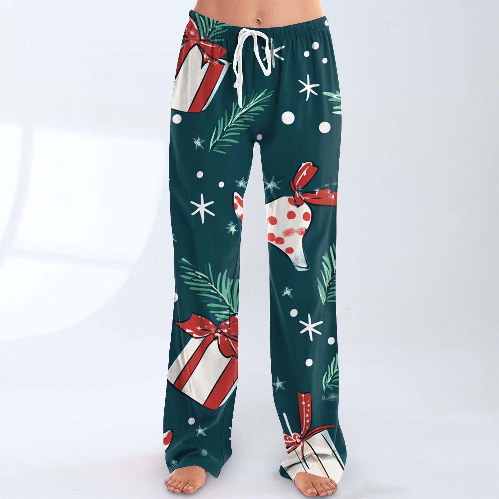 

Женские пижамные штаны, одежда для сна, повседневные брюки с эластичной резинкой на талии, удобные прямые свободные брюки для йоги S