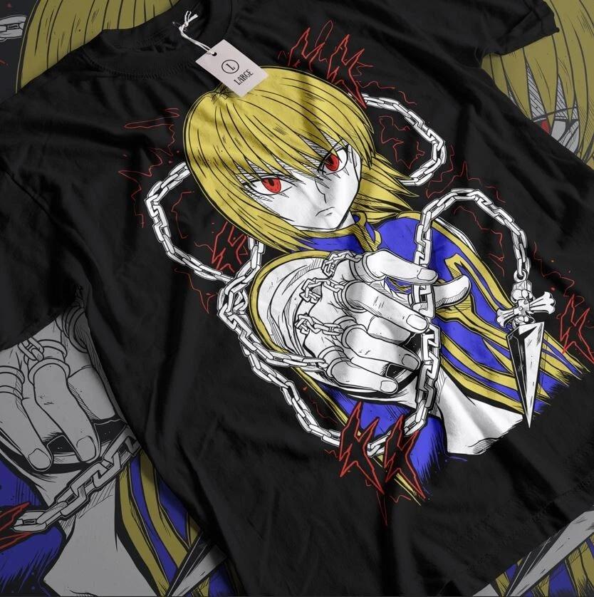 Kurapika Tshirt Hisoka Gon Killua Meruem Illumi HXH Kawaii Anime Shirt All Size S