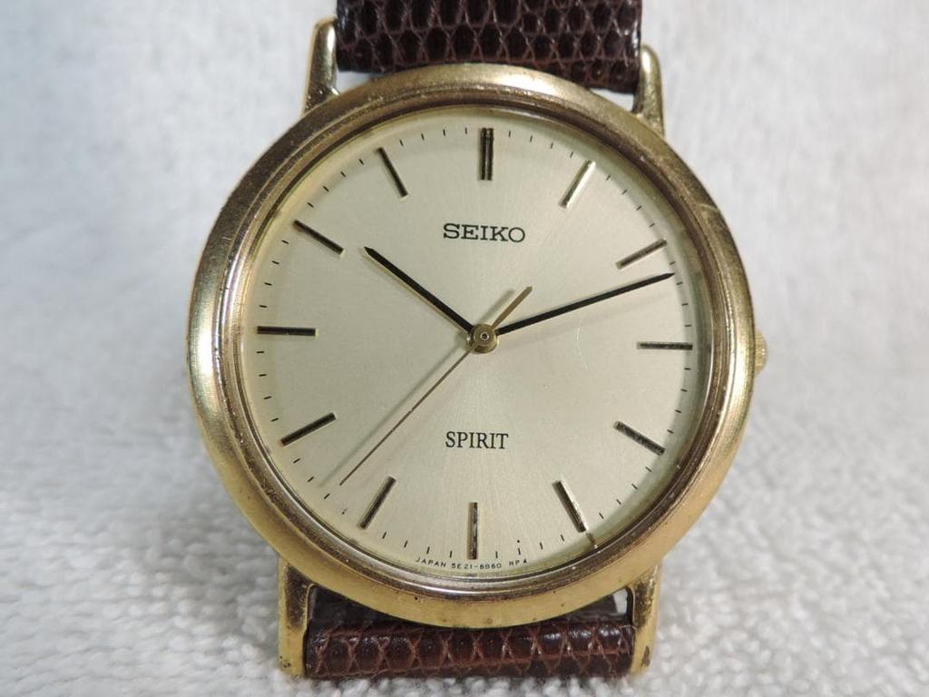 [USED] SEIKO SPIRIT 5E21-6C00 Men's Watch Battery Replaced, Working