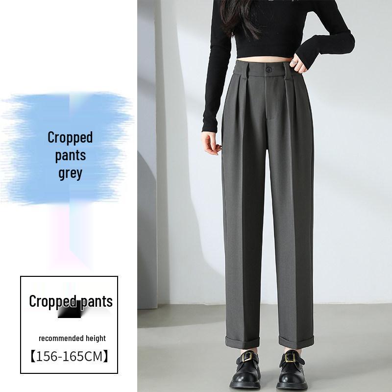 Costume Pantalon Harem Taille Haute pour Femme - Pantalon Cigarette Droit Décontracté Printemps/Été