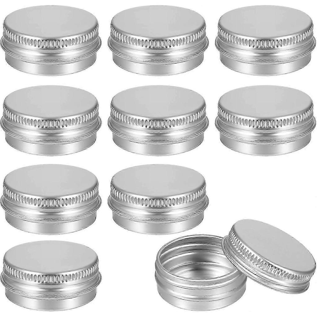05 Ounce Aluminum Tin Jars with Screw Lids 15 ml Round Aluminum Tin Cans Jar Refillable Containers Empty Tins Containers Bottle for Salve Cosmetic Lip