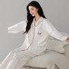 Unconscious and Comfortable Vertical Striped Pajama Set for Women