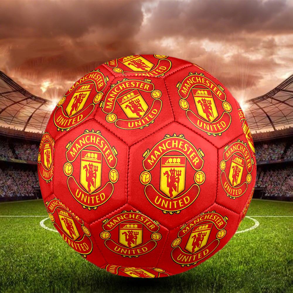 Man Utd footballSoccer Ball Colorful All Ages Machine Stitched PVC Competition Ready Durable High-Bounce
