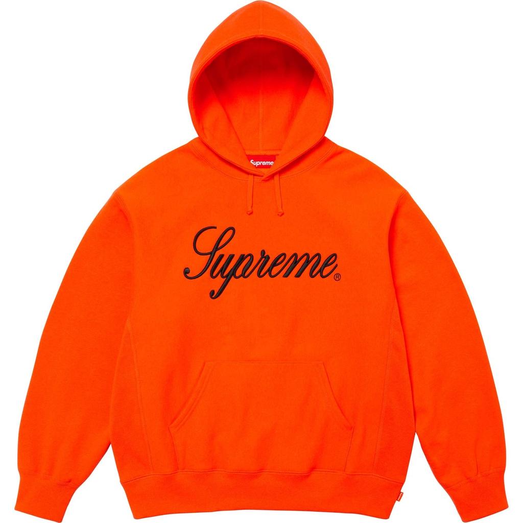 Supreme FW24 WEEK1 Embroidered Script Hooded Sweatshirt Logo Unisex SUP-FW24-010