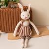 Peluche coniglio con vestiti rimovibili per bambini, regalo e comfort in tessuto morbido