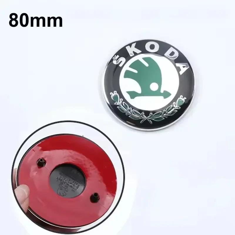 RAPL8 for SKODA 8cm9cm ABS Car Front Rear Emblem Sticker Rapid Octavia Fabia Laura Superb Kodiaq Karoq Auto Replaced Badge Accessories