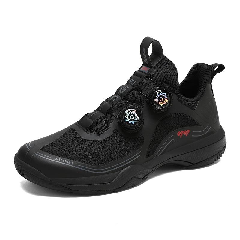 New table tennis shoes rotating buckle badminton shoes men's and women's outdoor sports running shoes tennis training shoes carbon sole