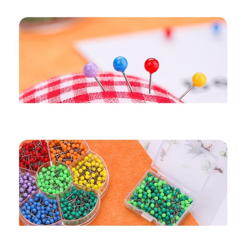 200/700Pcs Sewing Pin Straight Pin for Dressmaker, Sewing Project, Multicolored Quilting Pin , Push Pin Notice Board Pin