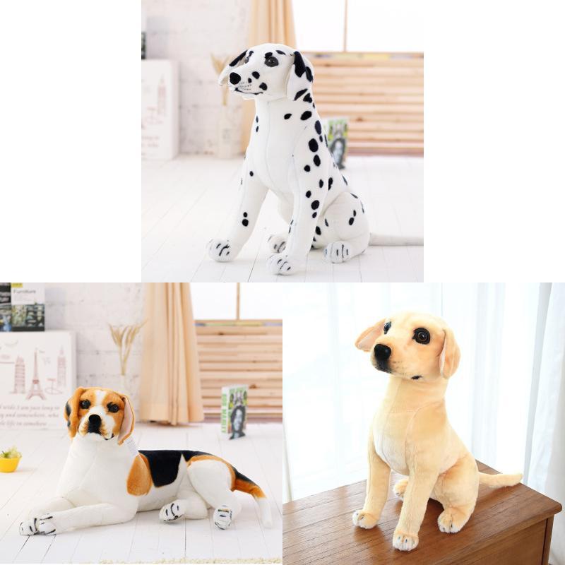 Realistic Dog Plush Toy With Short Fur For Kids And Collectors