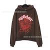 Sp5der Hoodie Unisex Oversized Cotton Pullover With Foil Letter Print Fall Casual Streetwear