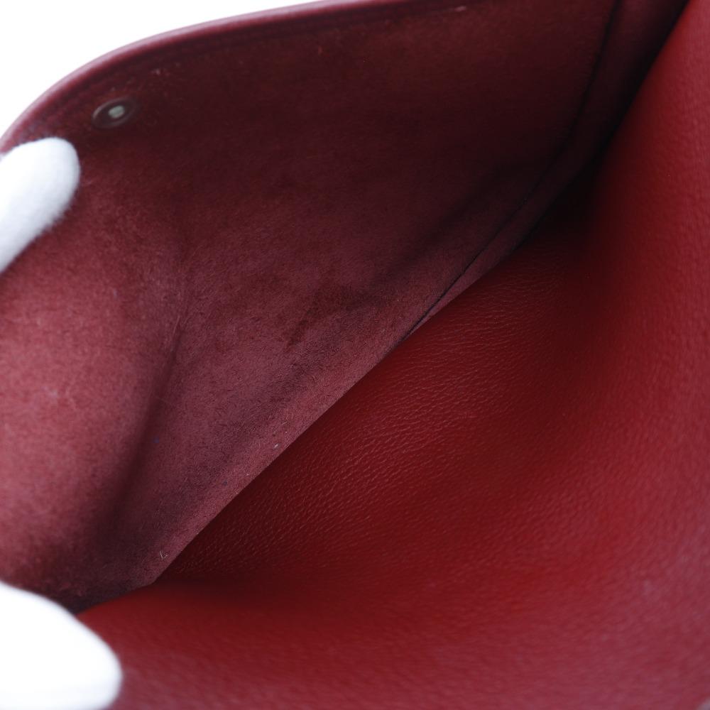 Hermes Evelyn 2 PM Schultertasche Rot/Silberne Hardware Taurillon Clemence Damen Gebraucht