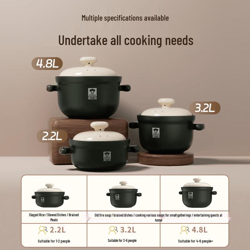 Konbach Ceramic Titanium Glaze Soup Pot