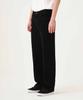 Akeusi Daily Semi-Long Wide Denim Pants (Black)