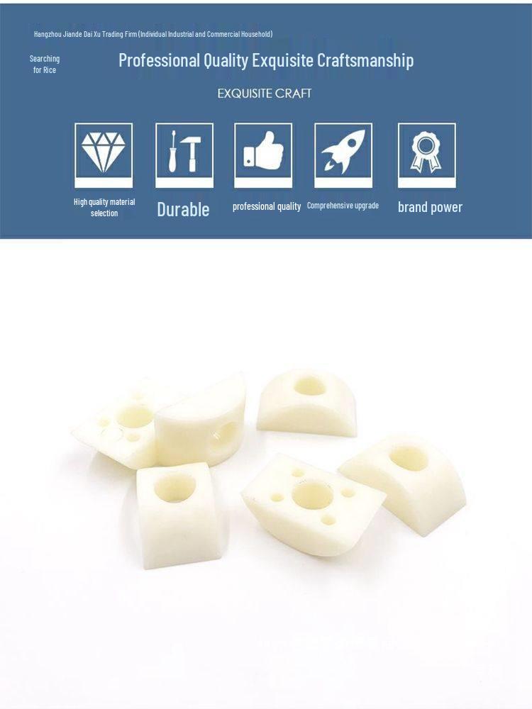 Semi-Circular Nylon Washer for Stair Handrails and Desks - Four-in-One Screw Connector with Half-Moon Pad