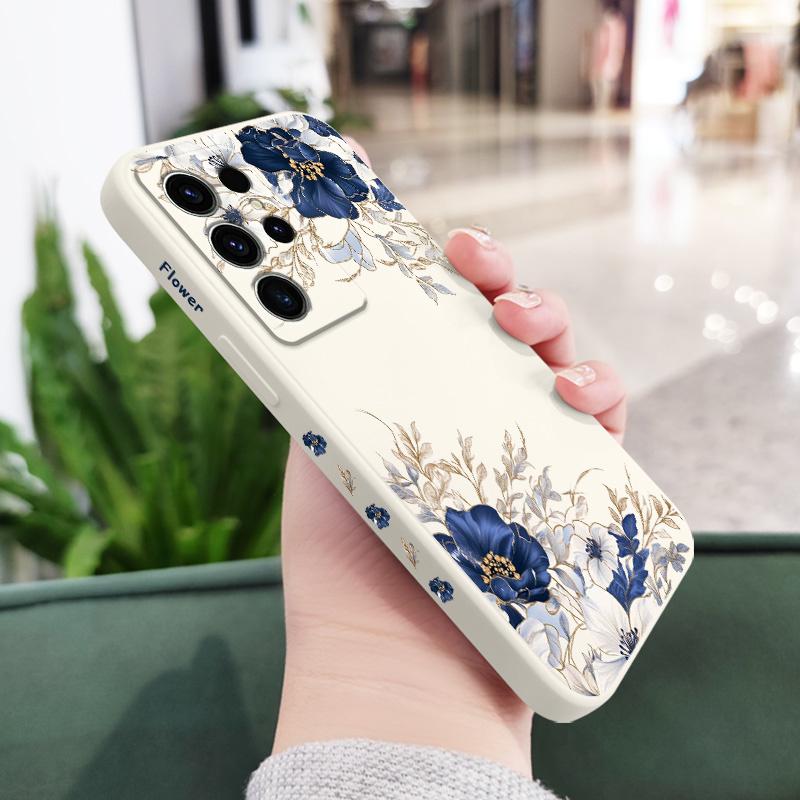 Brilliant Peony Phone Case For Samsung Galaxy S25 S24 S23 S22 S21 S20 S10 S10E Ultra Plus FE Note 20 Ultra Plus Cover