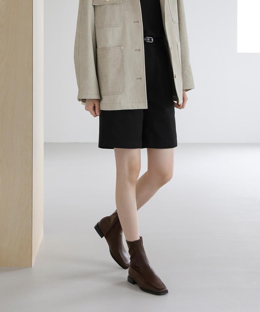 Sappun Laurenti Square Sock Ankle Boots Ver.2 (2Cm) (B Type)